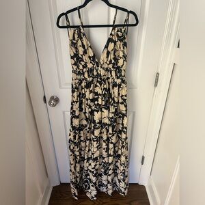 Ethereal Muse V-Neck Floral Maxi Dress